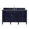 James Martin Vanities Brittany 60in Single Vanity, Victory Blue w/ 3 CM Charcoal Soapstone Quartz Top 650-V60S-VBL-3CSP - alternate 1